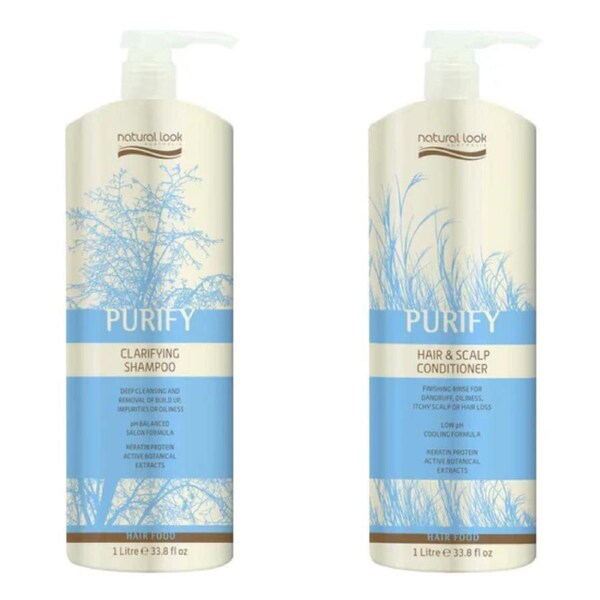 Natural Look Purify Clarifying Shampoo & Conditioner 1 lt Bundle