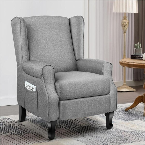 1x ALFORDSON Recliner Chair Fabric Grey