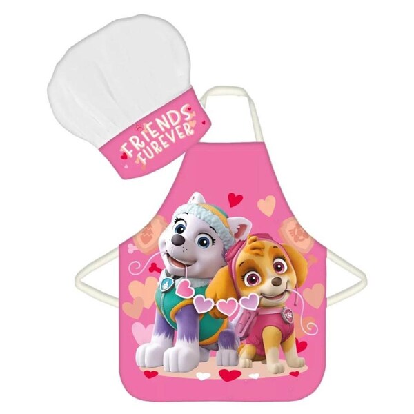 Paw Patrol Everest Skye Hearts Kids Apron and Chef's Hat