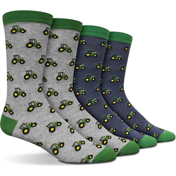 John Deere Tractor Row Fashion Socks Crew 2 Pack