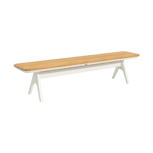 SIMPO Atlanta Outdoor Bench - White