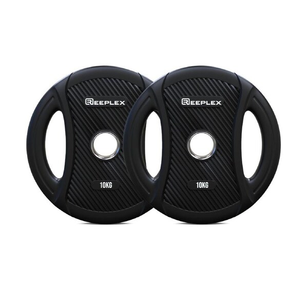 Reeplex 10kg PVC Olympic Weight Plate Pair