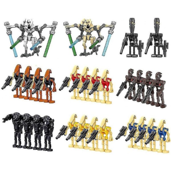 JOYBUY 28pcs Pack Battle Soldiers, Generals And Droids With Weapons Minifigure Set, Building Blocks Action Figures Toy Kids Gift