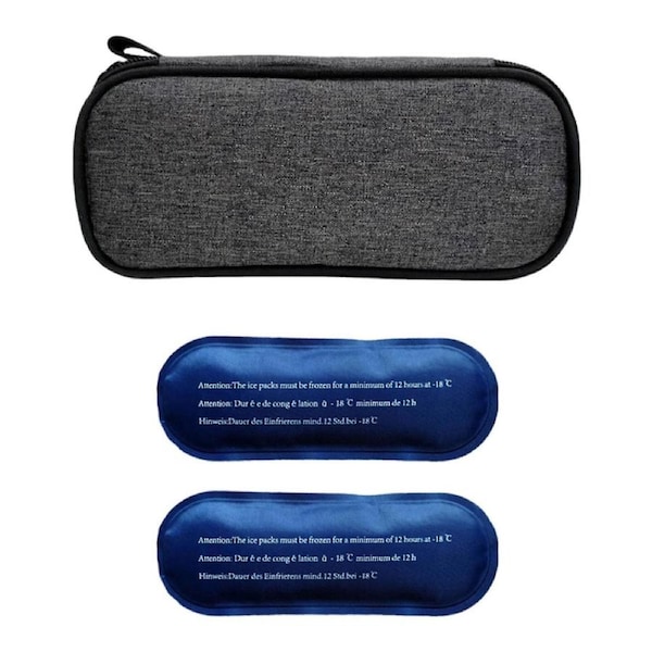 Medical Bag, Mini Isolated Pack With 2 Small Ice Pack, With Handle ,Convenient Keep Cool Carrying Bag Cooling Pouch