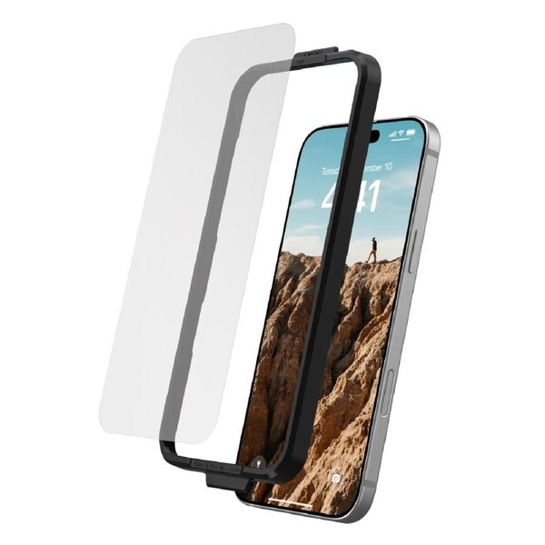 UAG Shield Apple iPhone 16 Pro (6.3') Tempered Glass Screen Protector - Clear (14436211NA), Antimicrobial,Scratch Resistant,Anti-Fingerprint