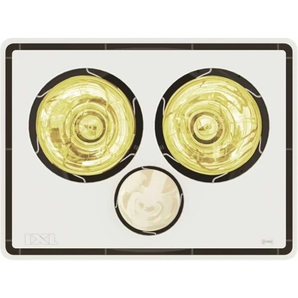 IXL Eco Vivid 3-in-1 Bathroom Heater/Exhaust Fan w/Light 2x 275W White 38cm