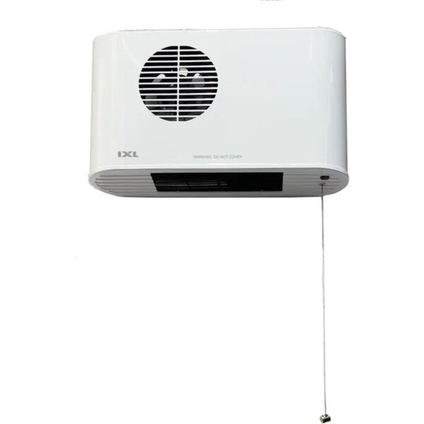 IXL 2400w Winflow Deluxe Wall Mounted Bathroom Fan Heater 350x220mm White