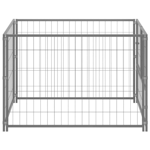 Dog Kennel Silver 100x100x70 cm Steel