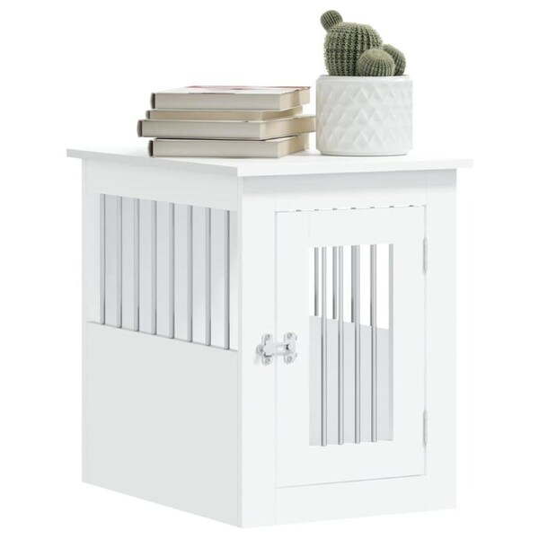 Dog Crate Furniture White 45x62x59 cm
