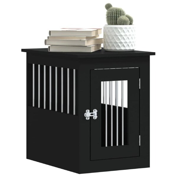 Dog Crate Furniture Black 45x62x59 cm