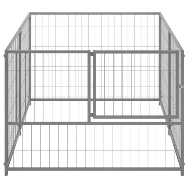 Dog Kennel Silver 200x100x70 cm Steel