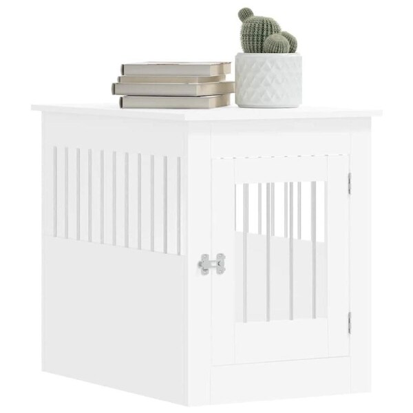 Dog Crate Furniture White 55x80x68 cm
