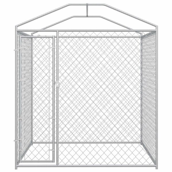 Outdoor Dog Kennel with Canopy Top 193x193x225 cm