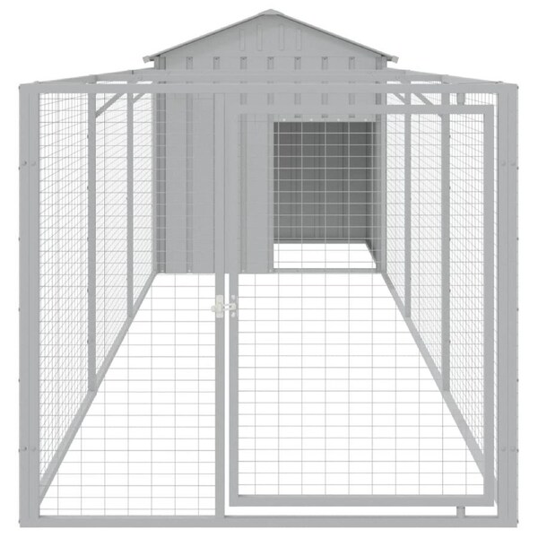 Dog House with Roof Light Grey 117x405x123 cm