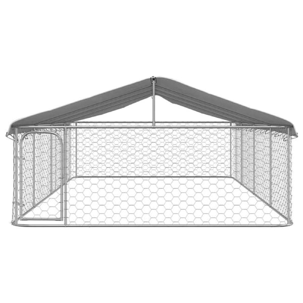 Outdoor Dog Kennel with Roof 600x300x150 cm