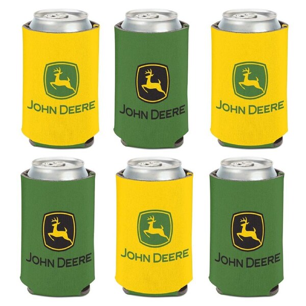 John Deere Can Cooler / Stubbie Holder 12oz Two Sided Logo Set of 6