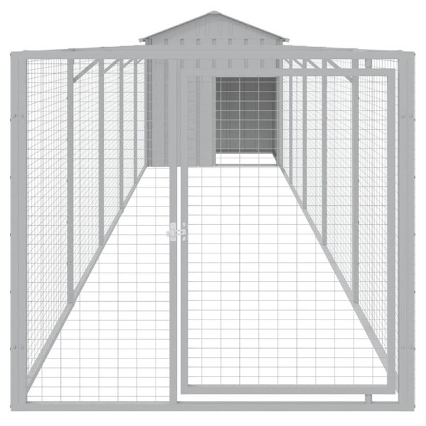 Dog House with Roof Light Grey 117x609x123 cm