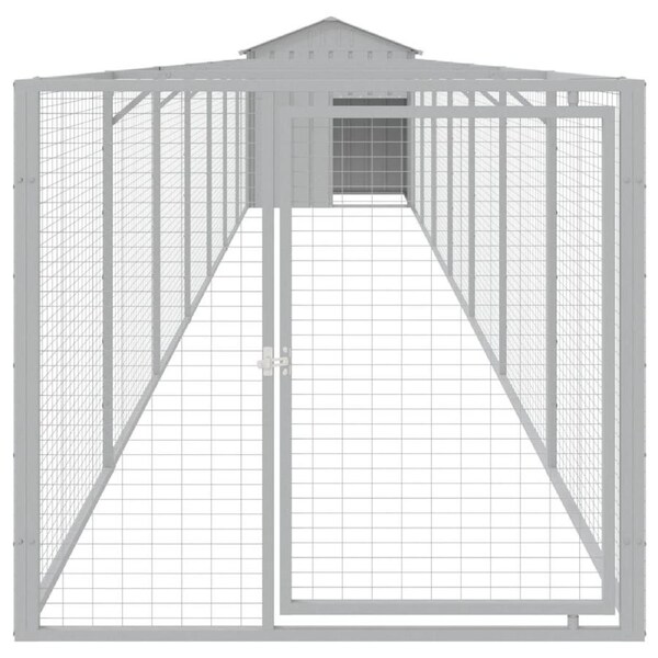 Dog House with Roof Dark Grey 117x813x123 cm