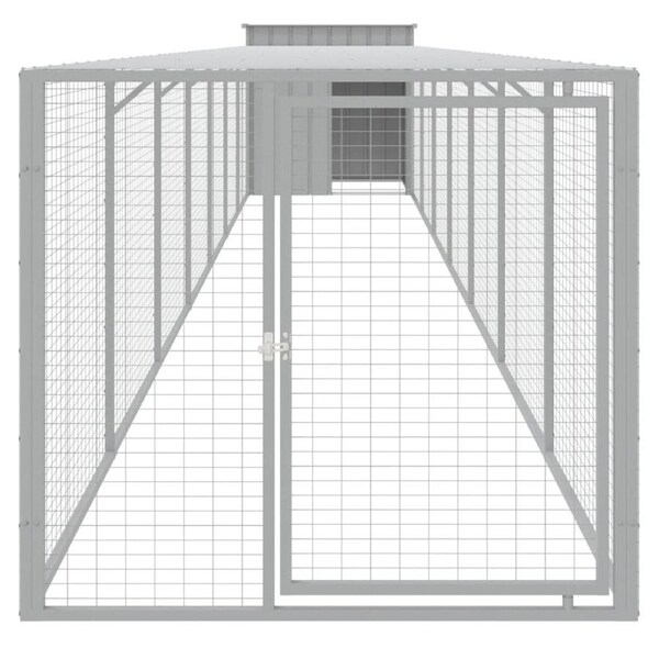 Chicken Cage with Run Dark Grey 110x813x110 cm