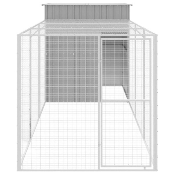 Chicken Cage with Run Dark Grey 165x455x181 cm