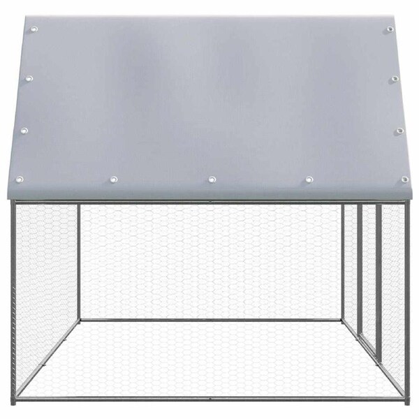 Chicken Cage Silver and Grey 3x2x2 m