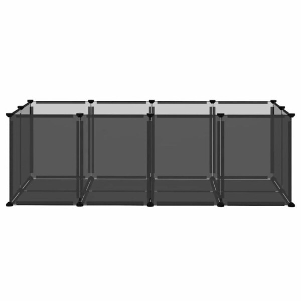 Small Animal Cage Black 144x74x46.5 cm and