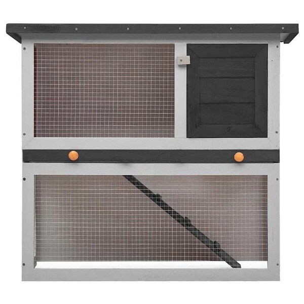 Outdoor Rabbit Hutch 1 Door Grey