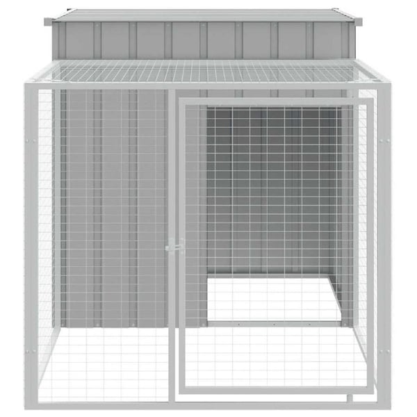 Chicken Cage with Run Anthracite 110x201x110 cm