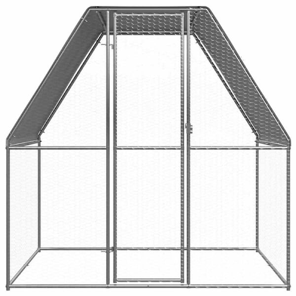 Chicken Cage Silver and Grey 2x2x2 m