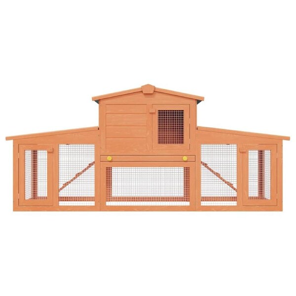 Large Rabbit Hutch Small Animal House Pet Cage With Roofs Wood