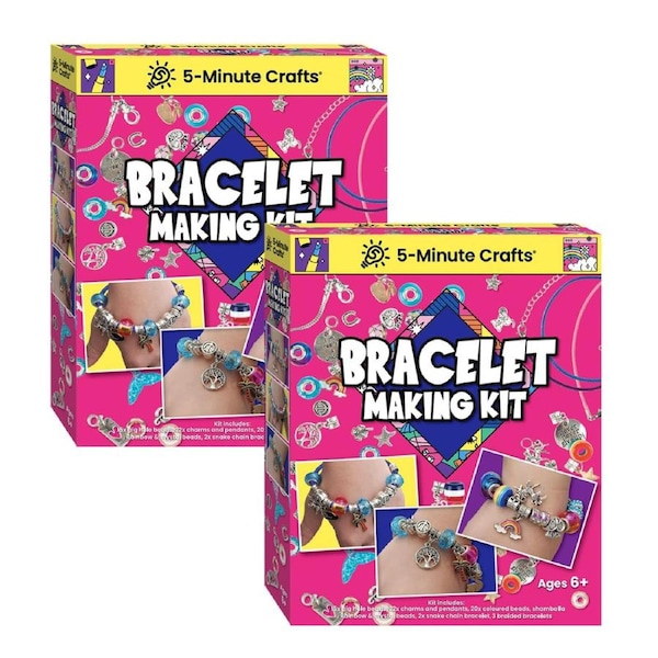 5 Minute Crafts Bracelet Making Kit - 2 Pack - Create Unique Bracelets With A One-Of-A-Kind Design