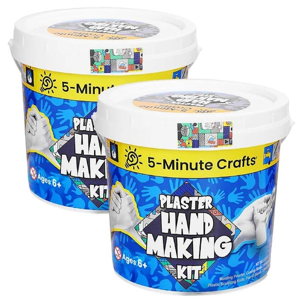 5 Minute Crafts Hand Plaster Kit - 2 Pack - Create Hand Plaster Masterpieces and Preserve Memories