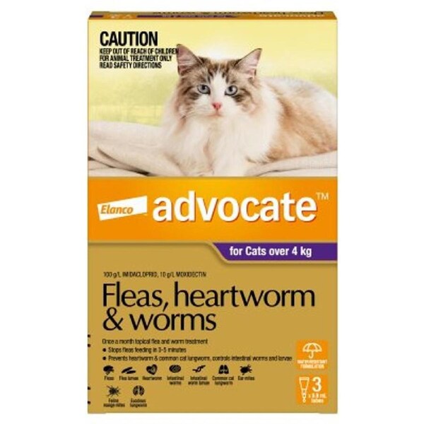 Advocate For Cats Over 4kg (Purple) 3 Pack
