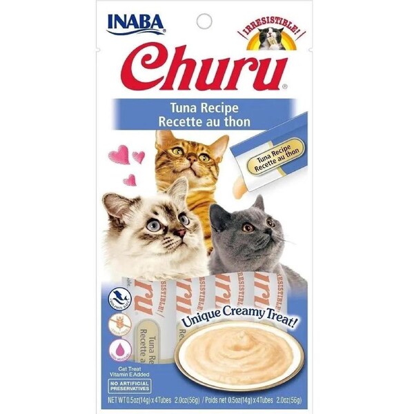 Inaba Cat Treat Churu Diet Puree Tuna Recipe 50pk