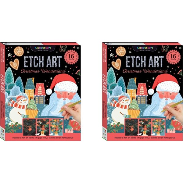 2x Kaleidoscope Etch Art Creations Christmas Wonderland Kids Craft Kit 8y+