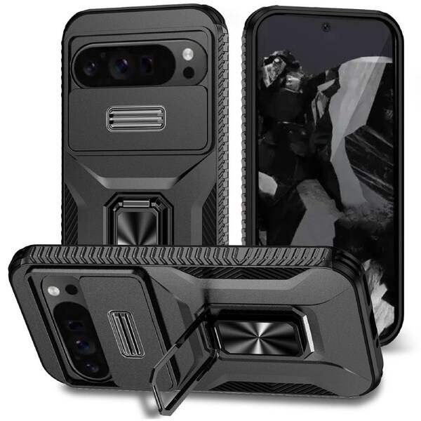 For Google Pixel 9 Pro XL Sliding Camshield Holder Phone Case, Black