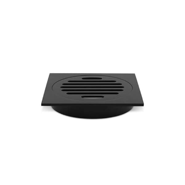 110X110Mm Brass Floor Waste Shower Grate Drain Square Black