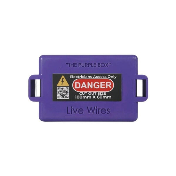 The Purple Box PURPLEBOX-24Buy - Live Wire Cover 100 x 60mm IP4X - 24-Pack