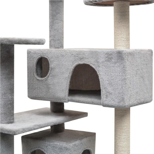 Cat Tree with Sisal Scratching Posts 230-260 cm Grey