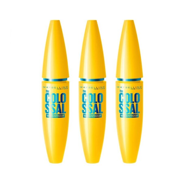 3 x Maybelline The Colossal Volume Express Waterproof Mascara 10.7mL - 01 Black