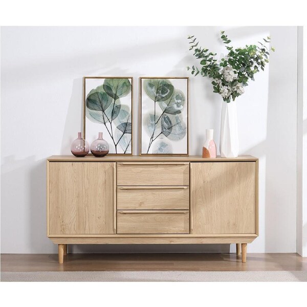Sideboard Buffet Cabinet Kitchen Storage Cabinet Coffee Bar Tables 2 Doors & 3 Drawers