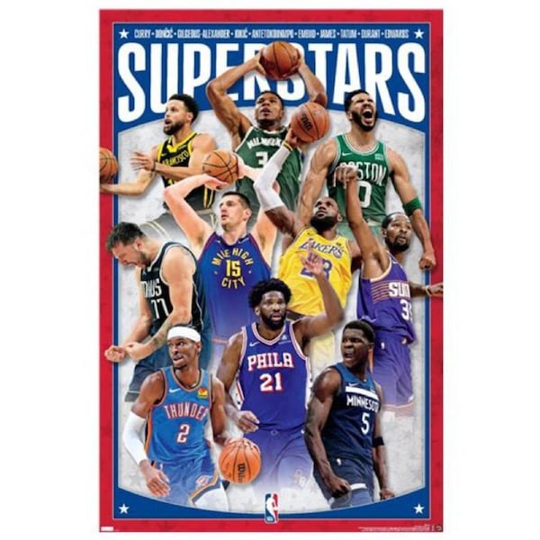 NBA League Superstars 2024 Poster