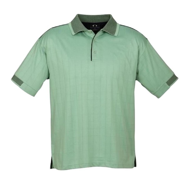 Mens Noosa Self Check Polo Shirt High Quality Breathable Top Casual - Mint/Navy S