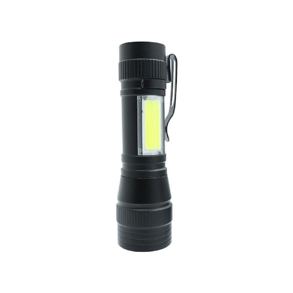 Andowl 95mm Small Tactical Torch Ultra Bright COB Rechargeable Aluminium Q-SD7
