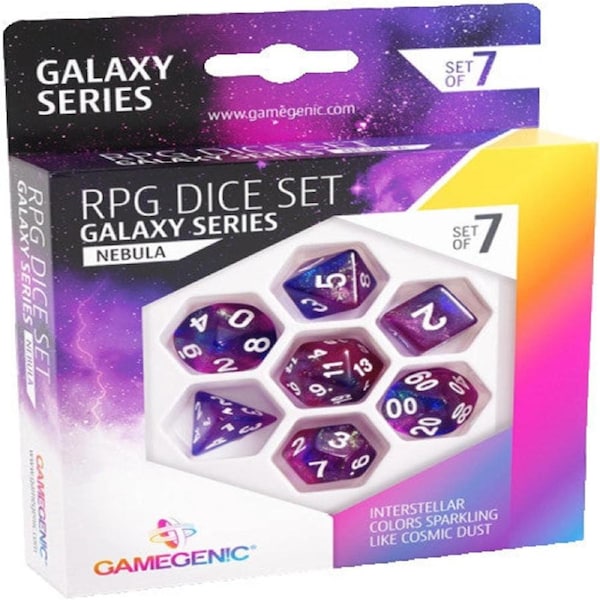 Gamegenic Galaxy Series - Nebula - RPG Dice Set (7pcs)