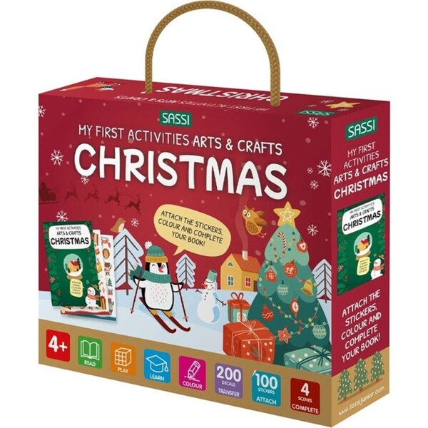 Sassi Kids/Children Educational Arts & Craft w/ Stickers/Decals Christmas 4y+