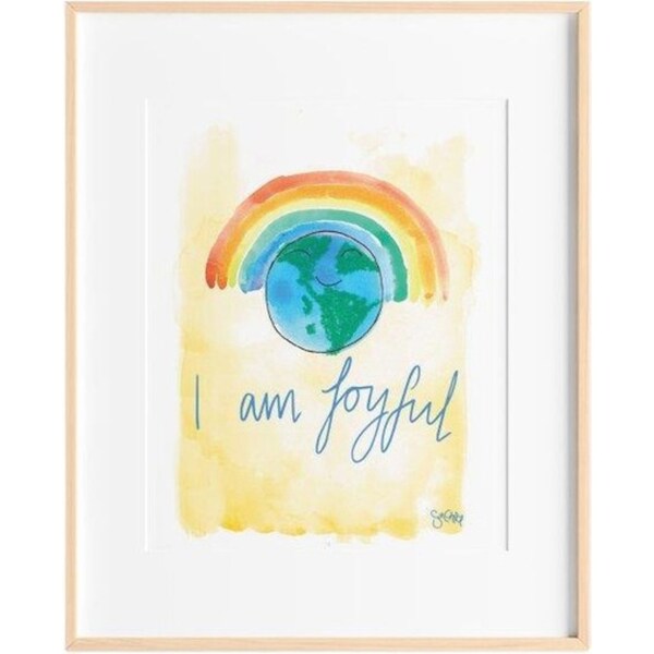 SunChild I am Joyful Art Print Kids Home/Room Indoor Decorative Display A5