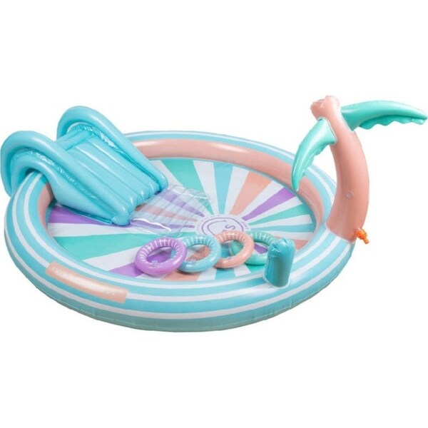 Swim Essentials Kids Inflatable Adventure Swimming Pool Round Hello Sunshine