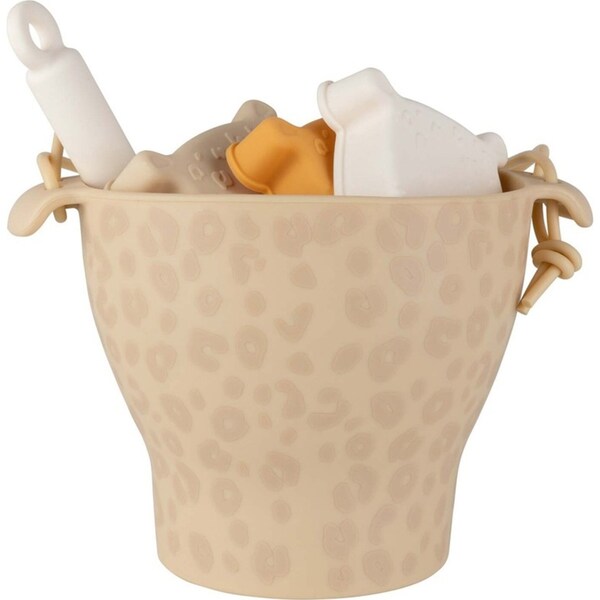 5pc Swim Essentials Kids Beach Bucket Sandpit Outdoor Play Toy Set Leopard