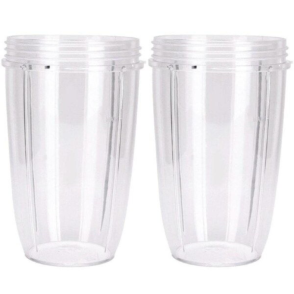 2 x Clear Nutribullet Big XL Large Cup 32 Oz - Nutri 600 and 900 Models Replacement